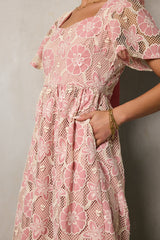 Mica Embroidered Midi Dress - FINAL SALE