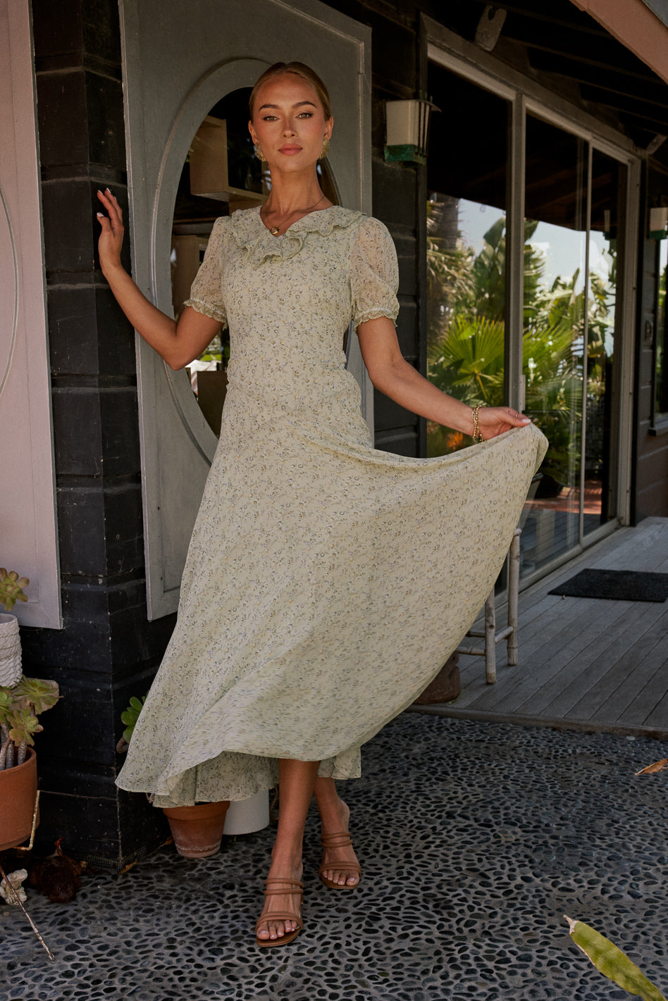 Saige Ruffled Maxi Dress - FINAL SALE