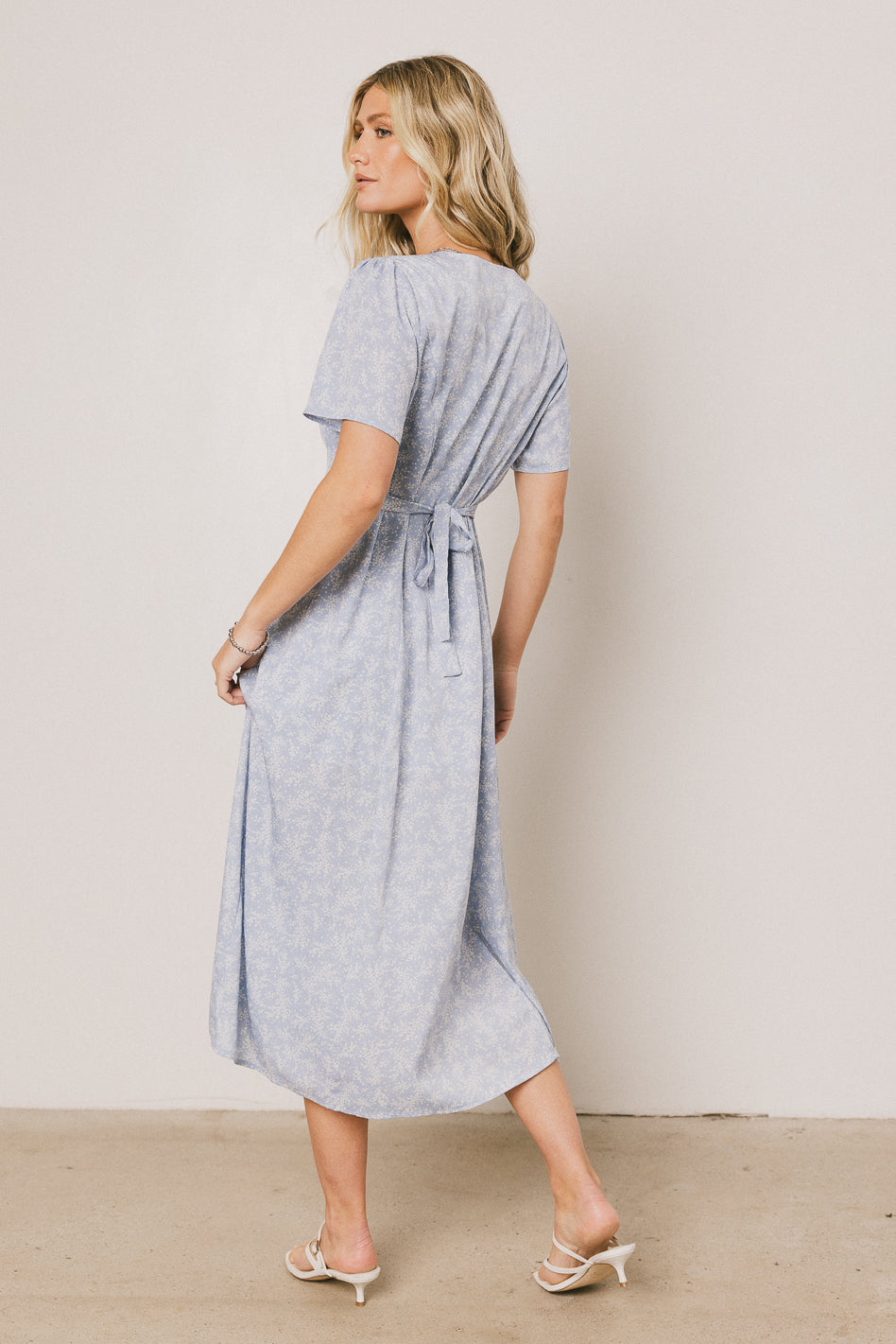 Kade Floral Midi Dress in Blue - FINAL SALE