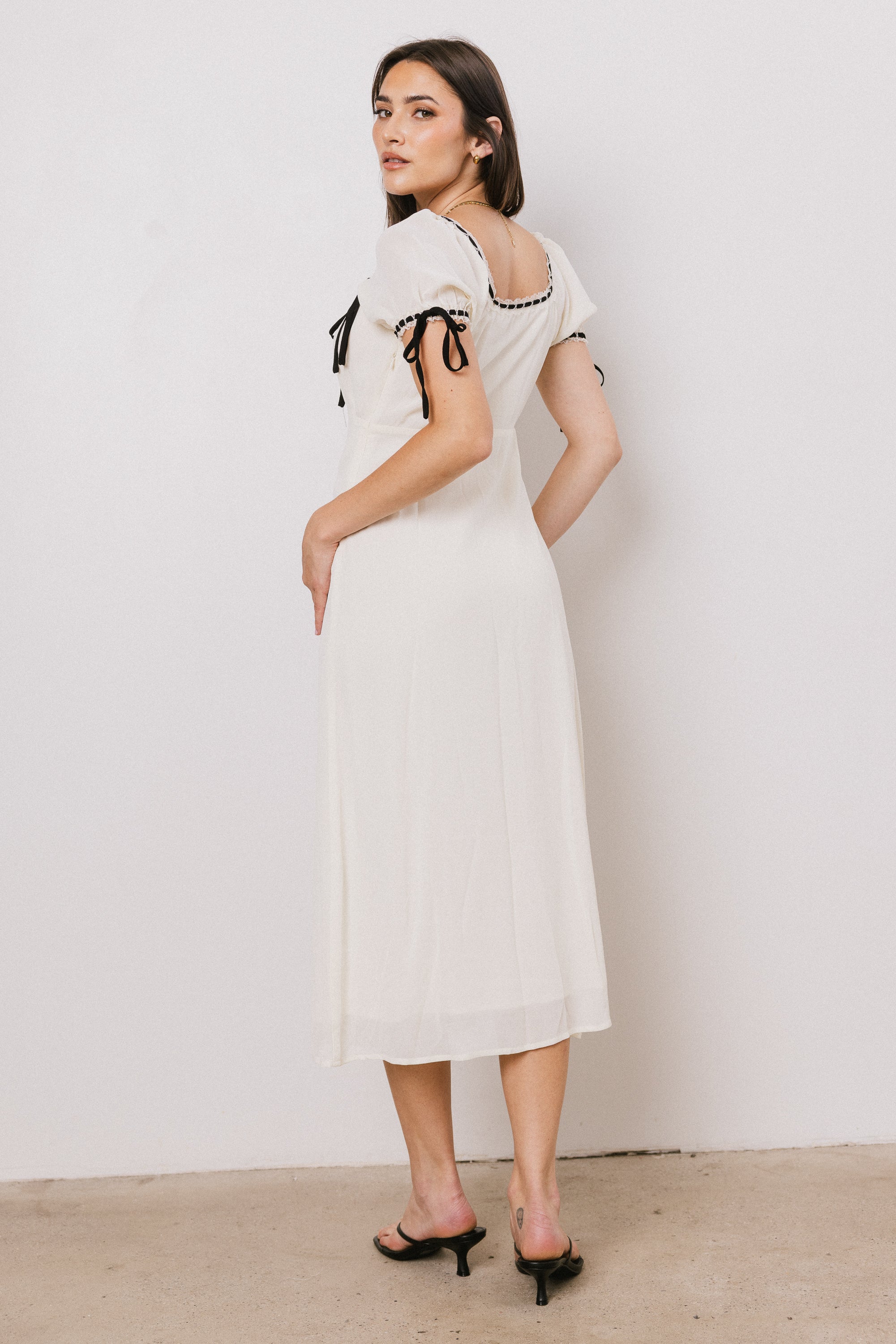 Quincy Lace Trim Midi Dress