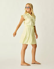 Alex Gauze Dress: Light Limeade